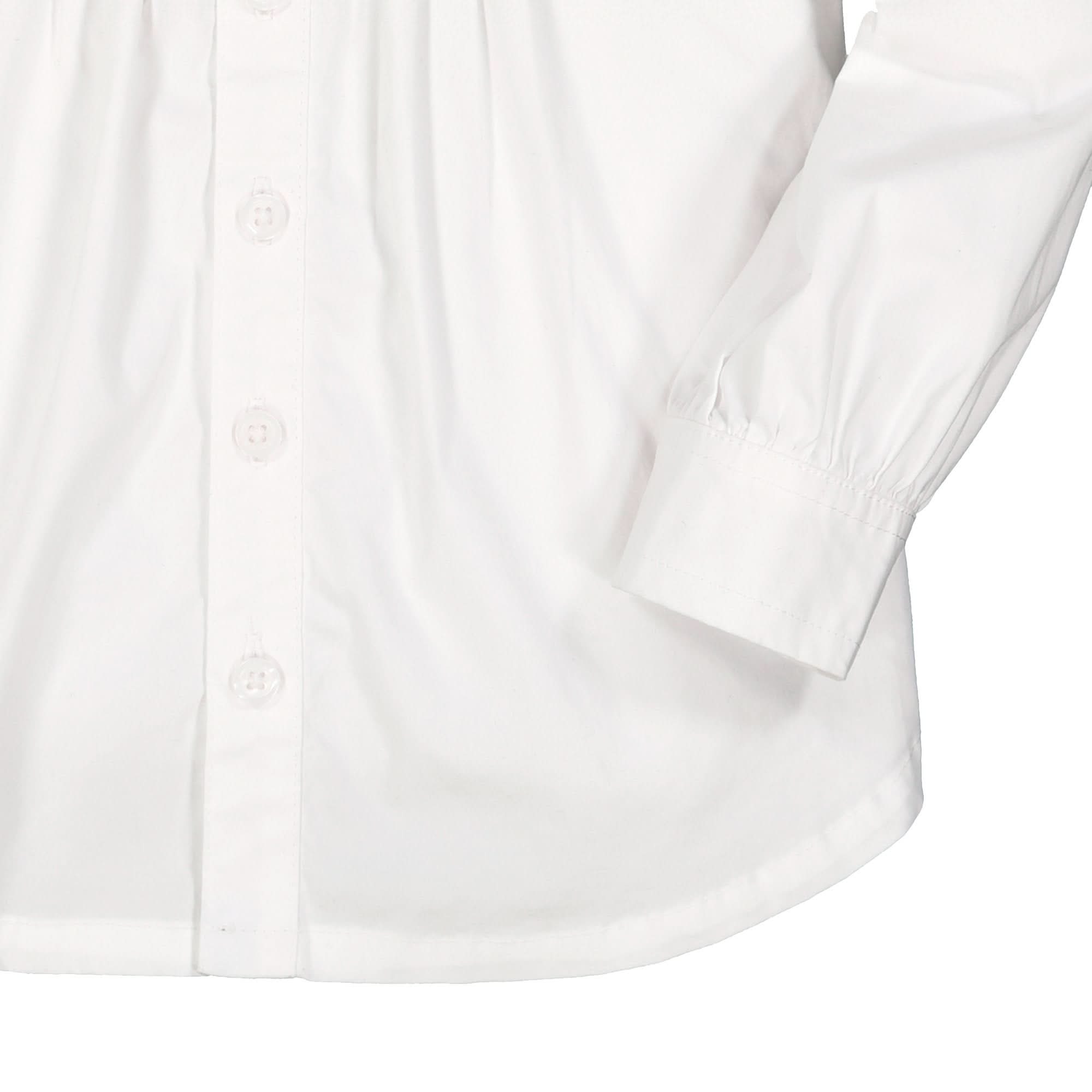 Ruffle Neck Organic Blouse With Pintucks - Baby