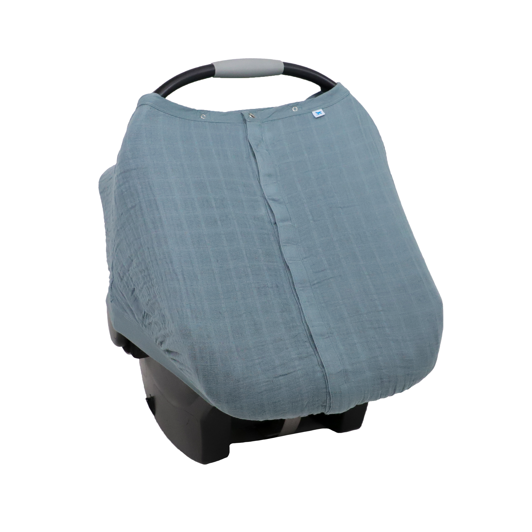 Cotton Muslin Car Seat Canopy - Sea