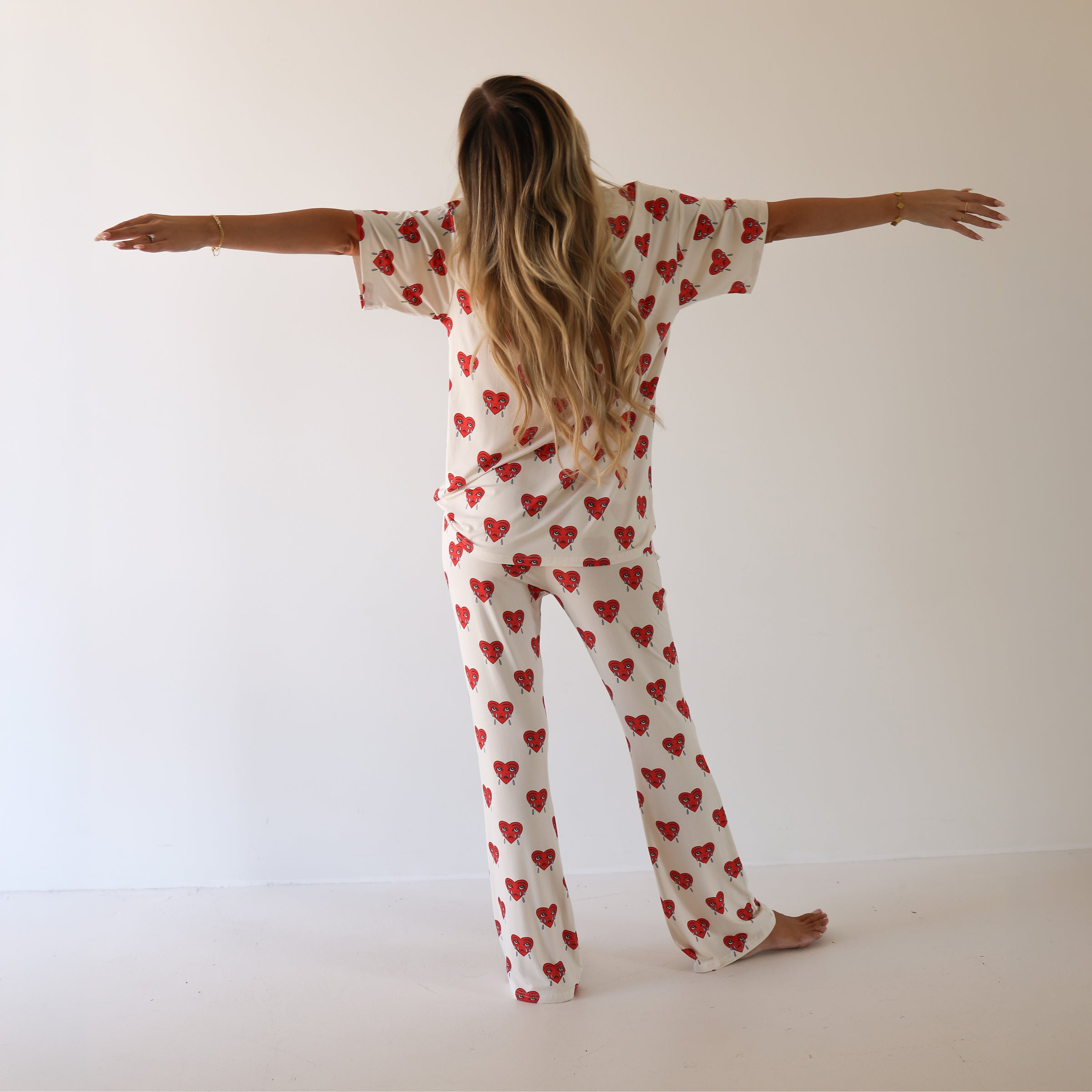Short Sleeve Women's Bamboo Pajamas | Sad Girl