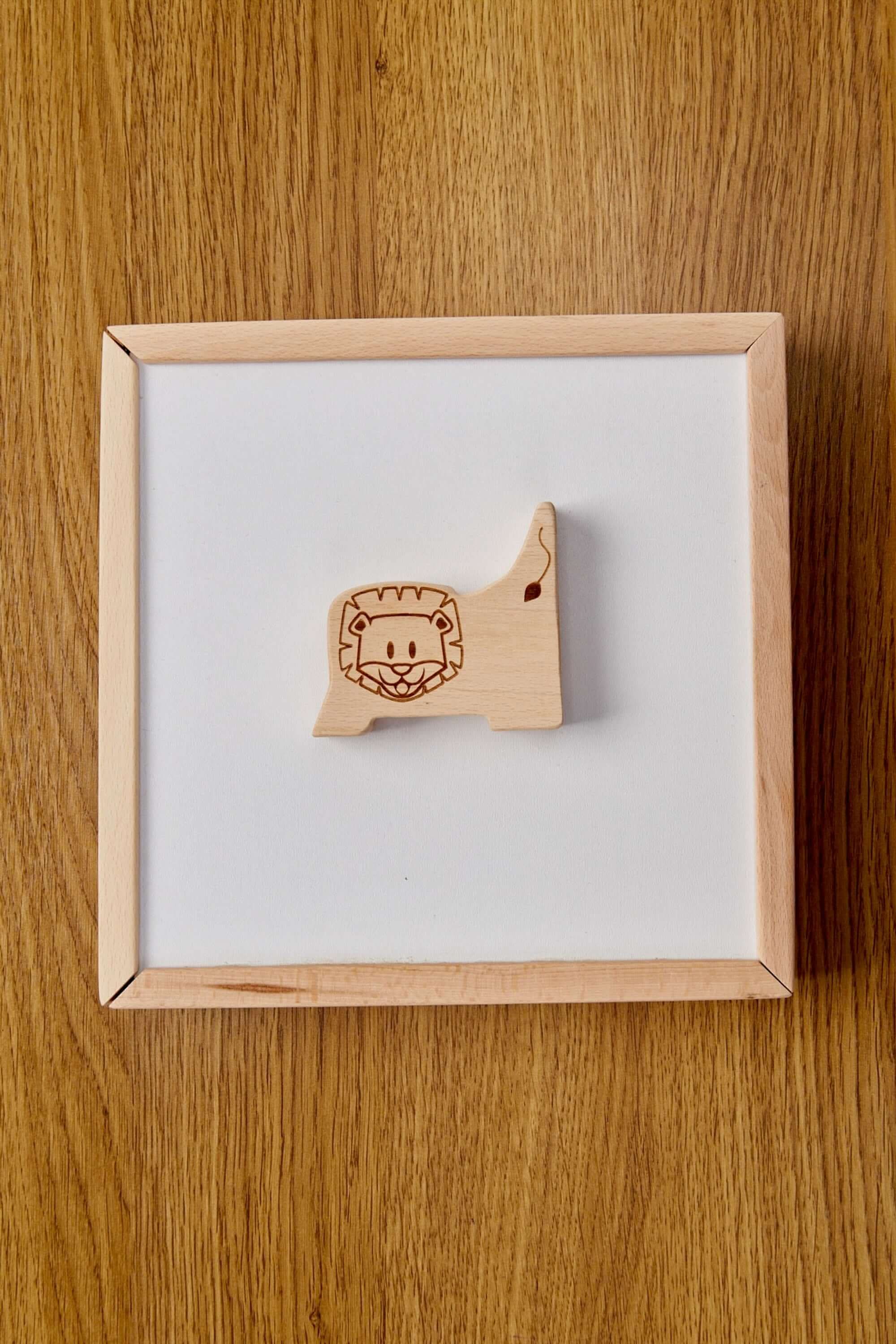 Wooden Safari Animal Puzzle Box For Toddlers