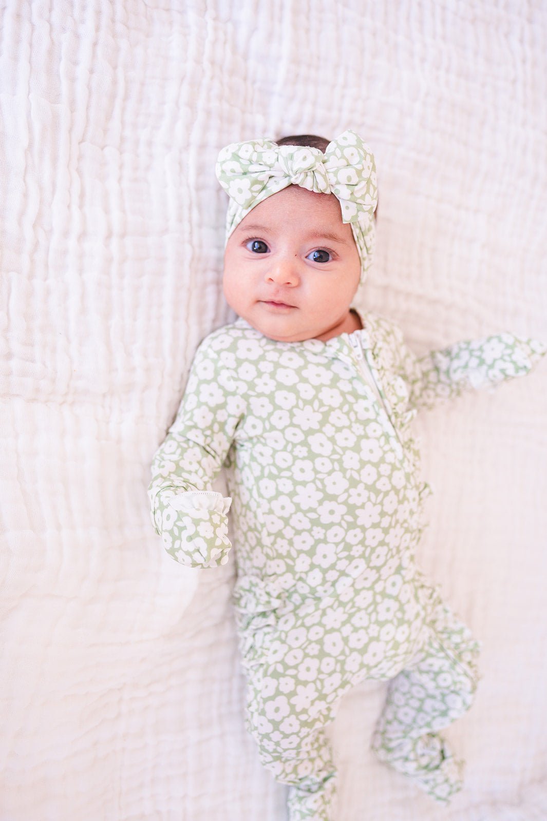 Knotted Headband - Sage Ditsy Floral