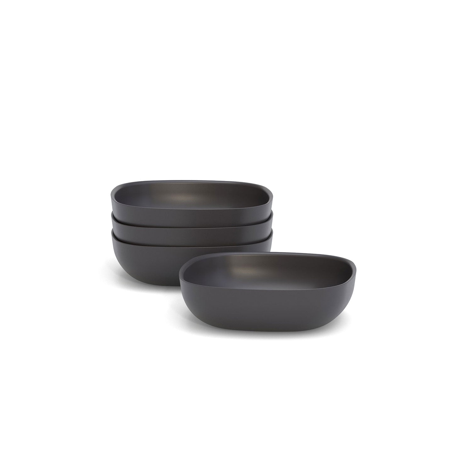 Bamboo Solo Salad Bowl - Set Of 4 - Black