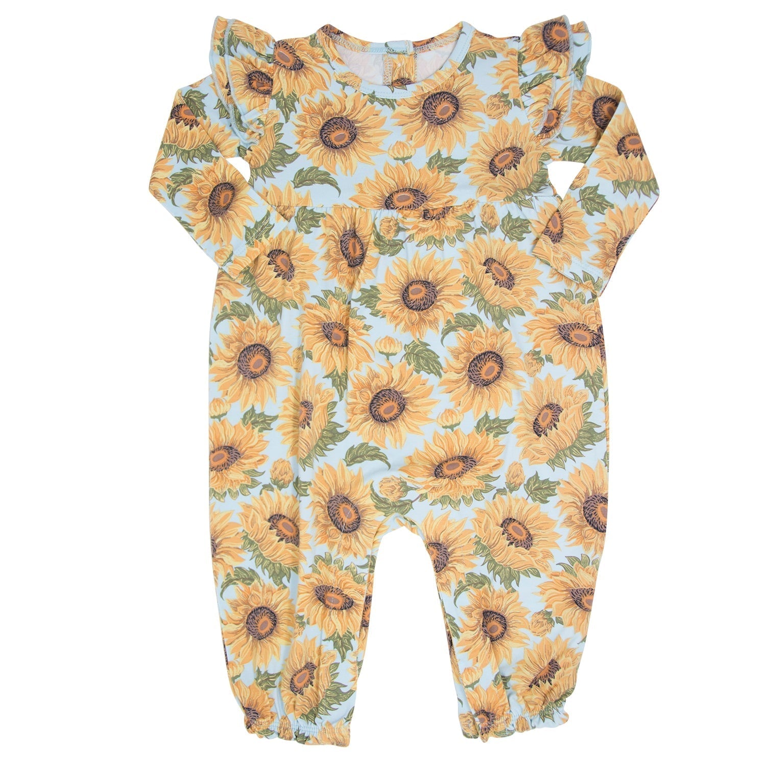 Sammy's Sunflower Flutter Sleeve Romper