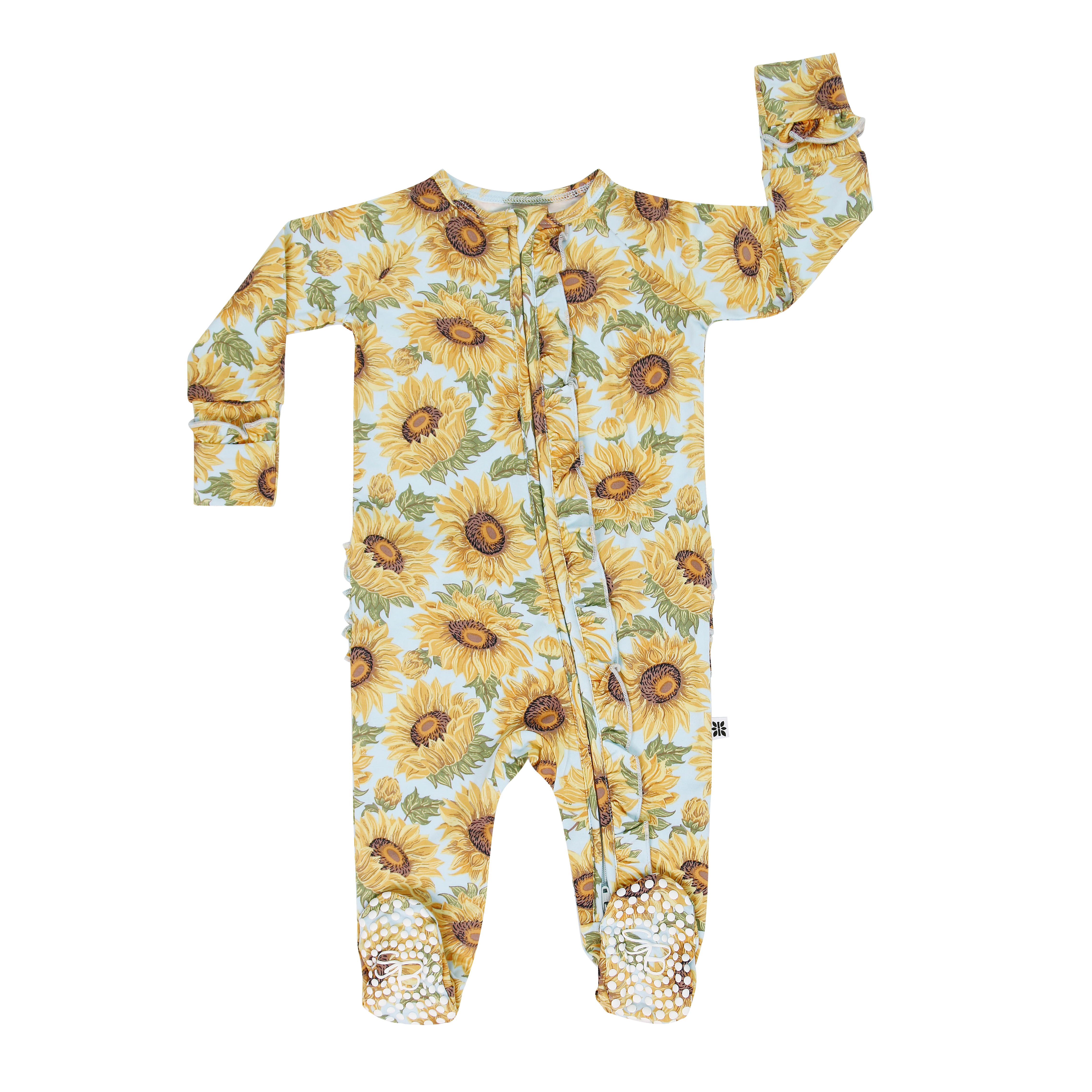 Sammy's Sunflower Ruffle Footie