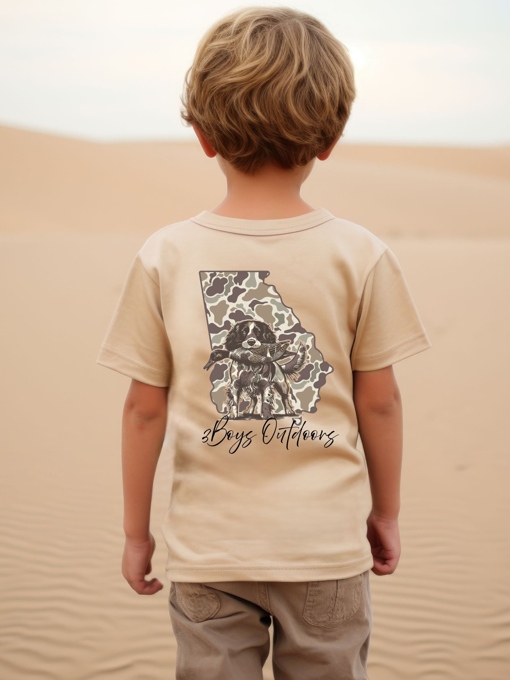 3boys Outdoors Camo Georgia State Dog With Mallard