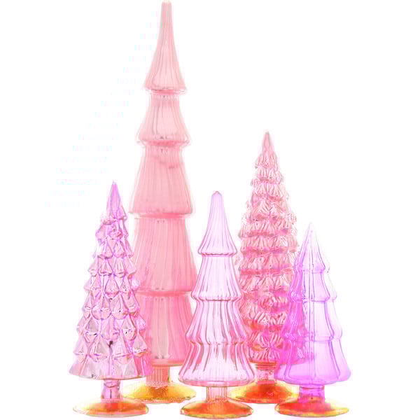 Hue Trees Set Of 5, Pink