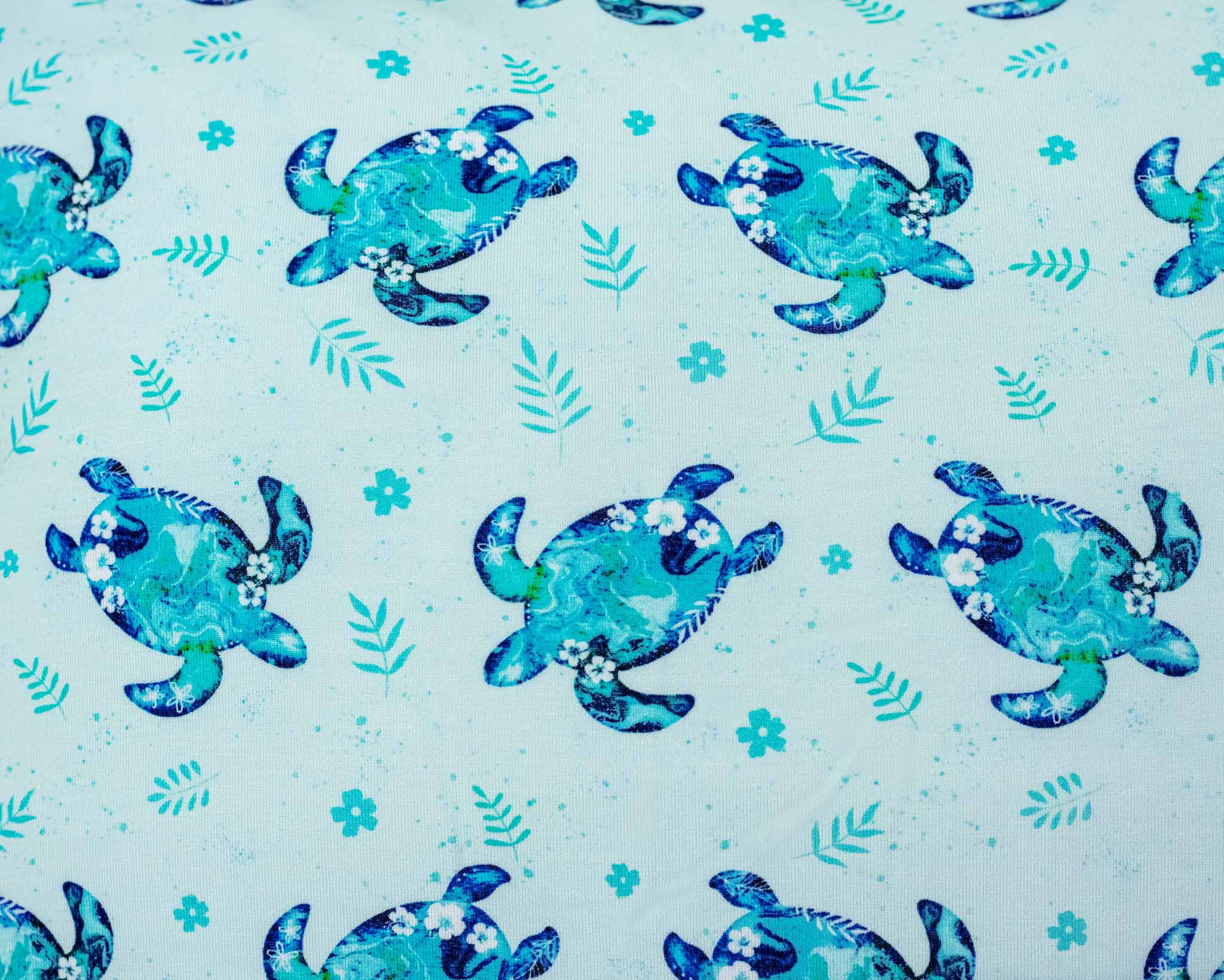 Sea Turtles | Mini Quilted Bamboo Baby Blanket