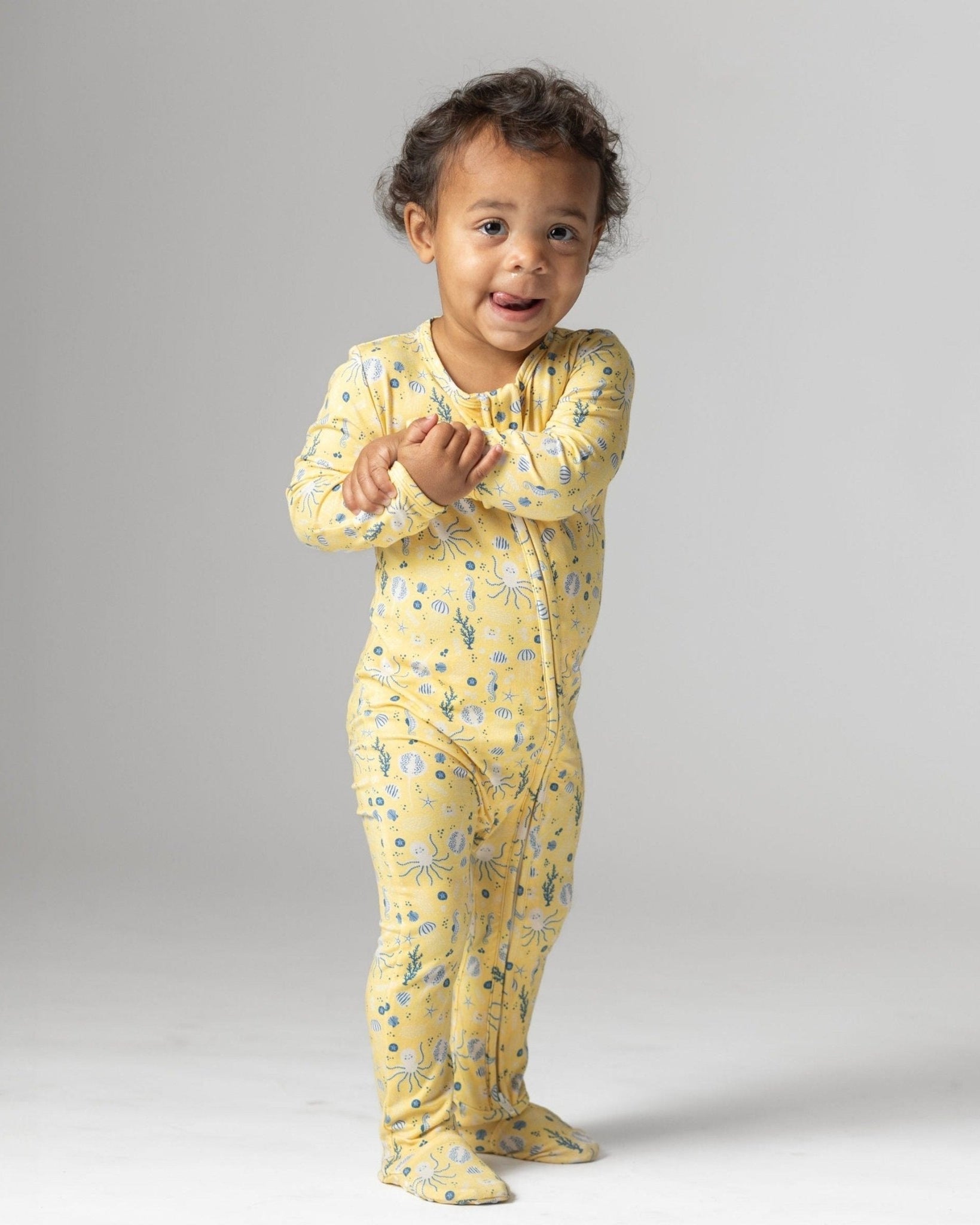 Sea Creatures Bamboo Onesie