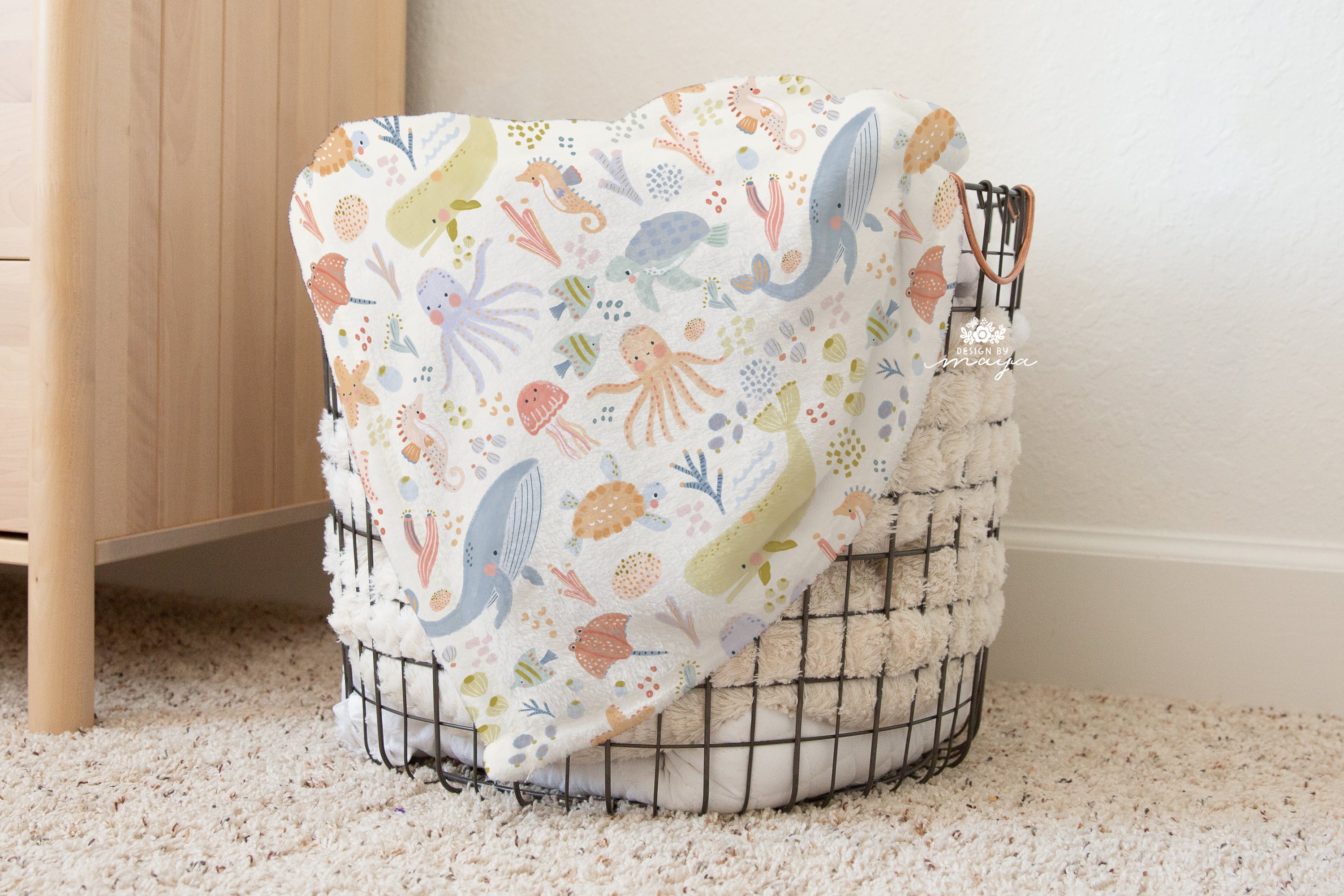 Baby Animals Safari - Vintage Baby Blanket