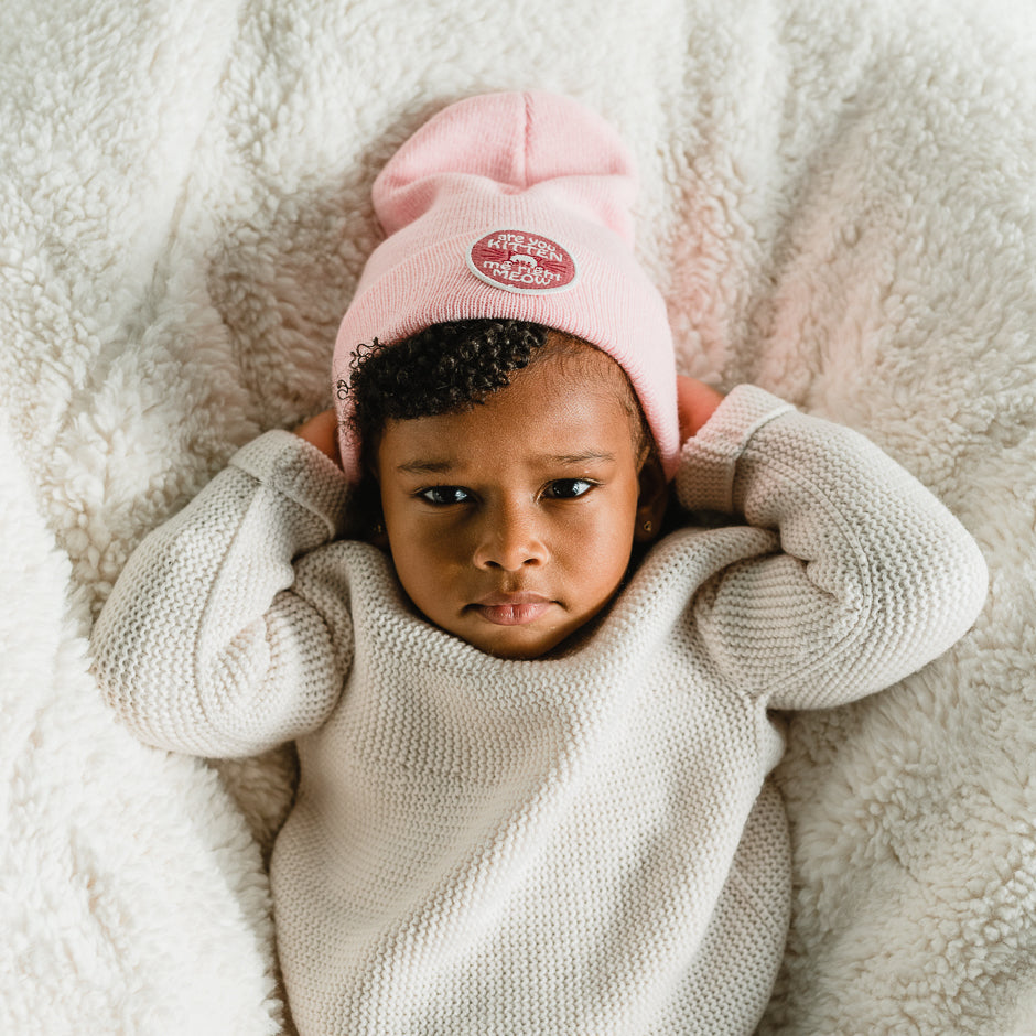 Kitten Me Rignt Now - Peony Kids Beanie