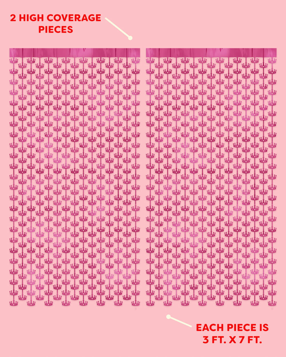 Princess Curtain - Pink Foil Curtain