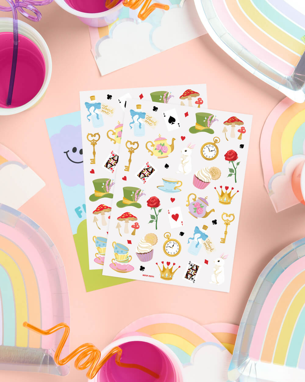 Whimsical Tea Time Tats - 52 Temporary Tattoos