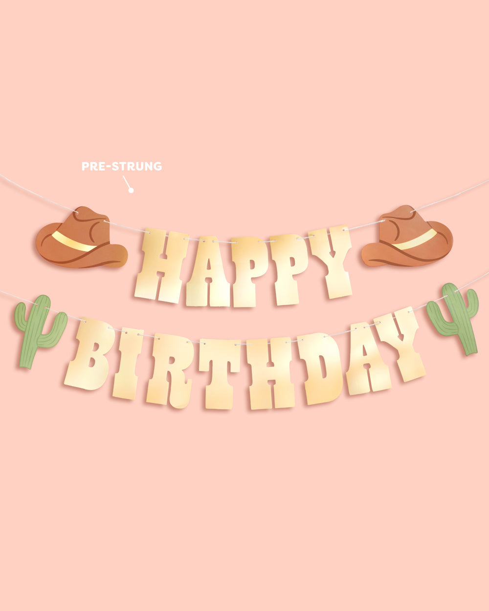 Wild Wild West Banner - Gold Foil Banner