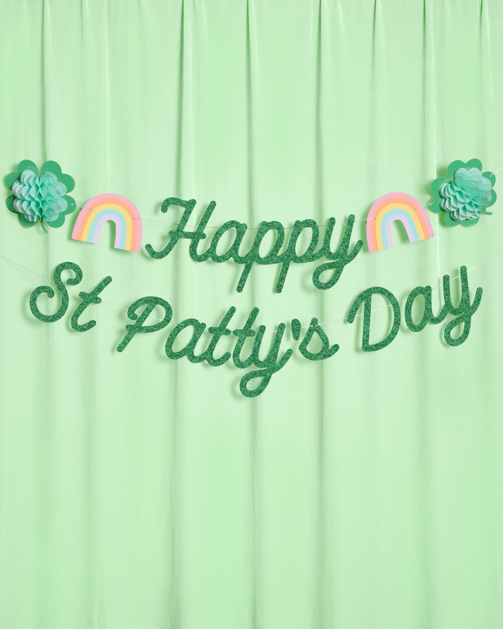 Happy St. Patty's Day Banner - 3d Glitter Banner