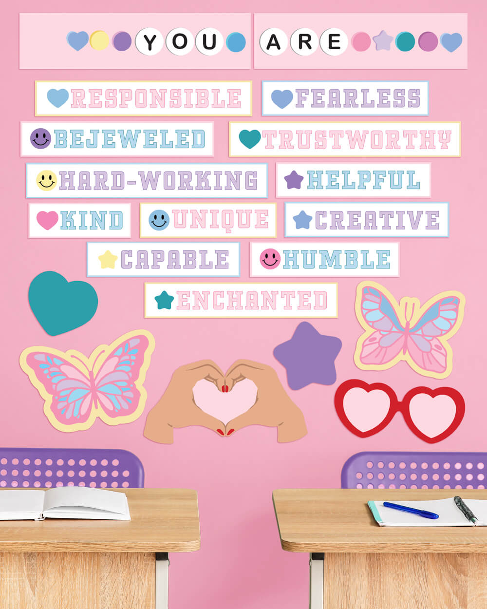 Eras Classroom Affirmations Set - 20 Bulletin Board Pieces