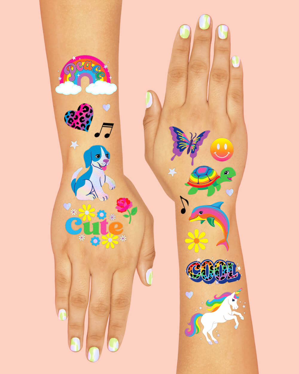 Rainbow Dreamland Tattoos - 68 Temporary Tattoos