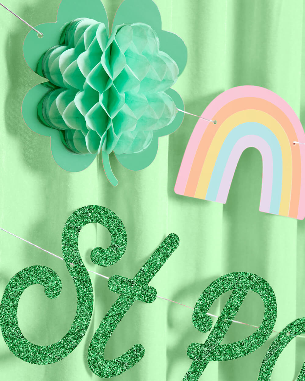 Happy St. Patty's Day Banner - 3d Glitter Banner
