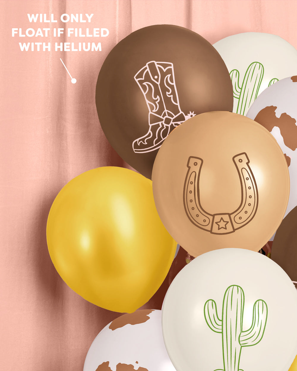 Saddle Up Balloon Pack - 25 Latex Balloons
