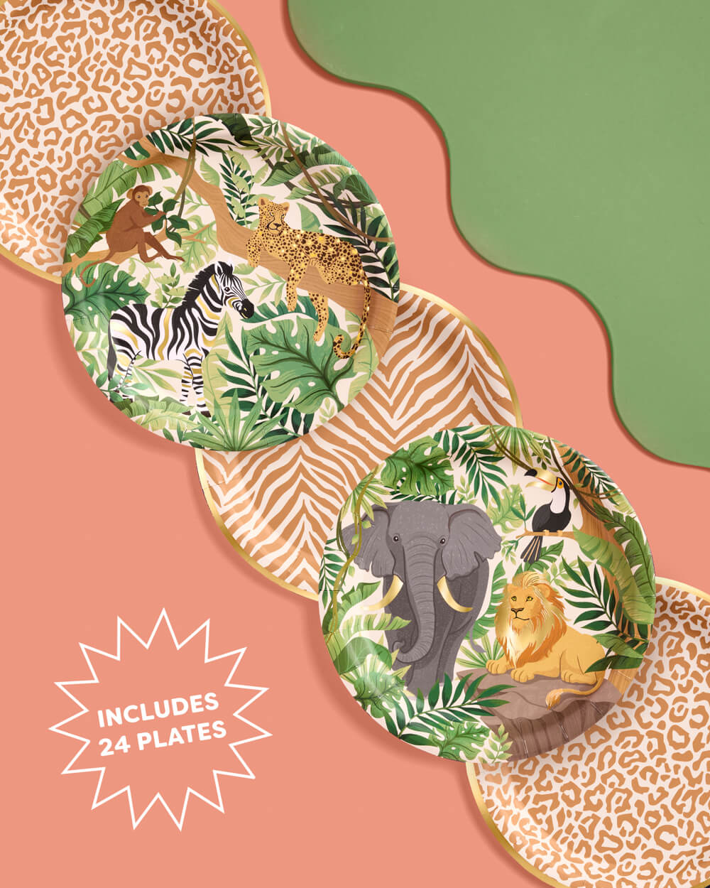 Safari Plates - 24 Paper Plates