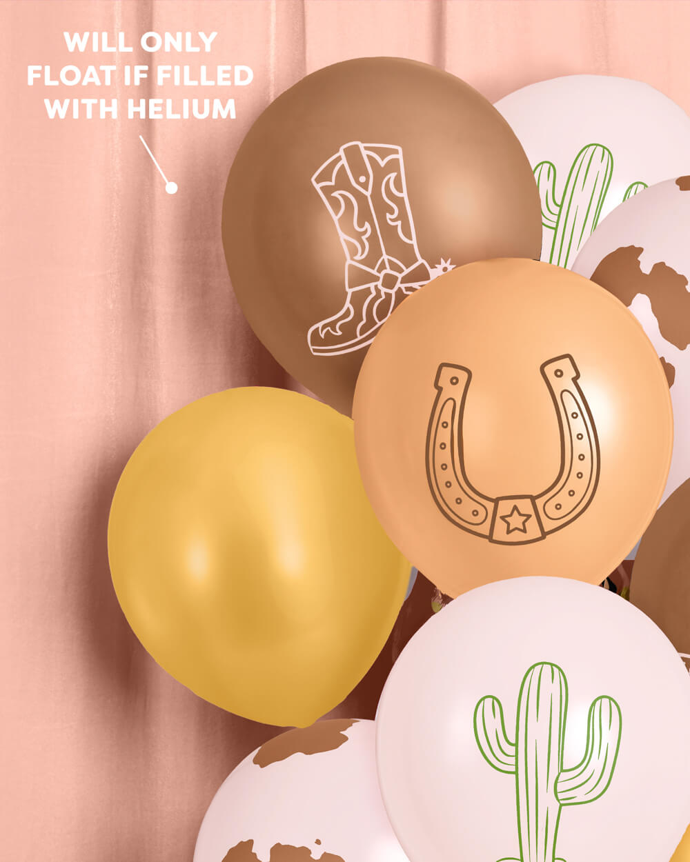 Saddle Up Balloon Pack - 25 Latex Balloons