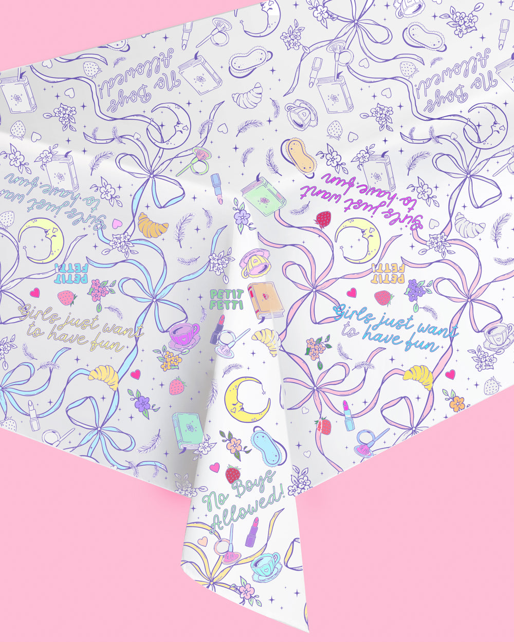 Sweet Dreams Paper Tablecloth - Coloring Tablecloth