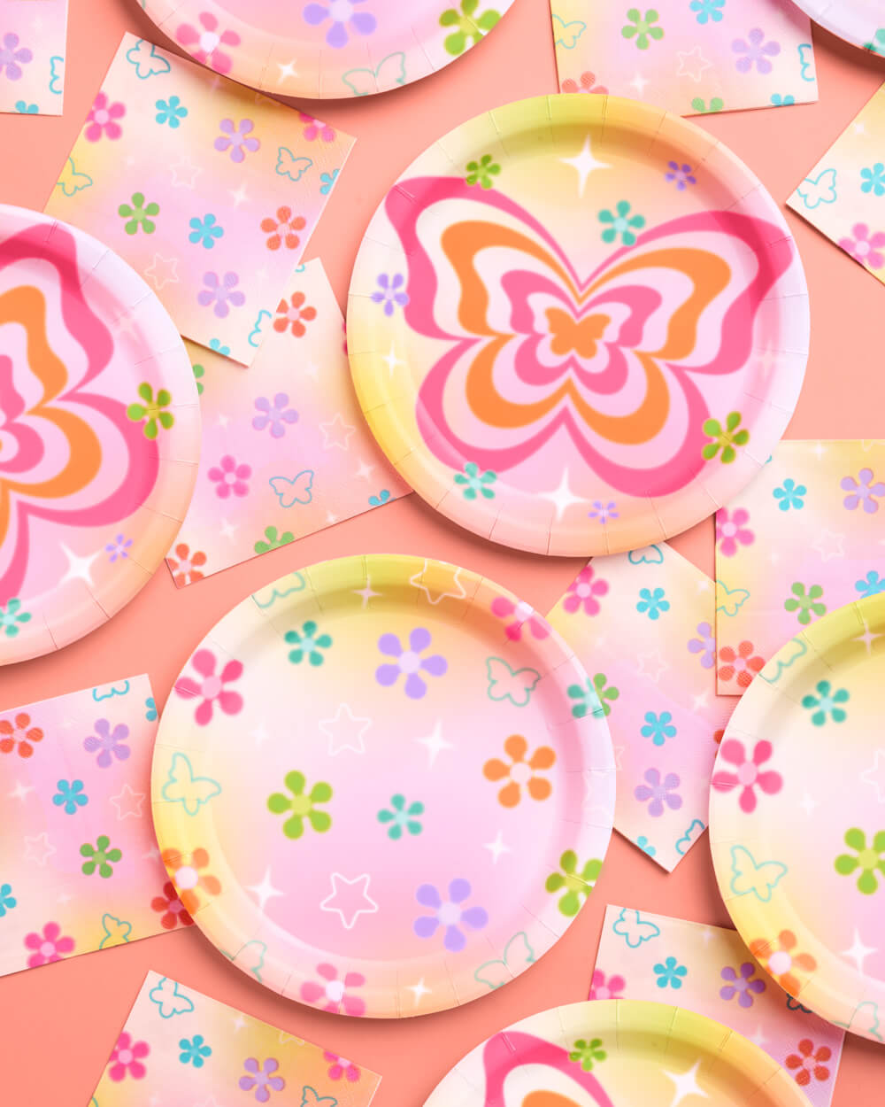Butterfly Daydream Plates - 24 Paper Plates