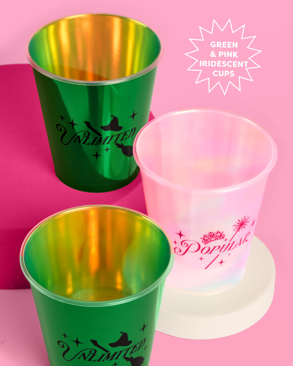 Emerald City Cups - 16 Plastic Cups