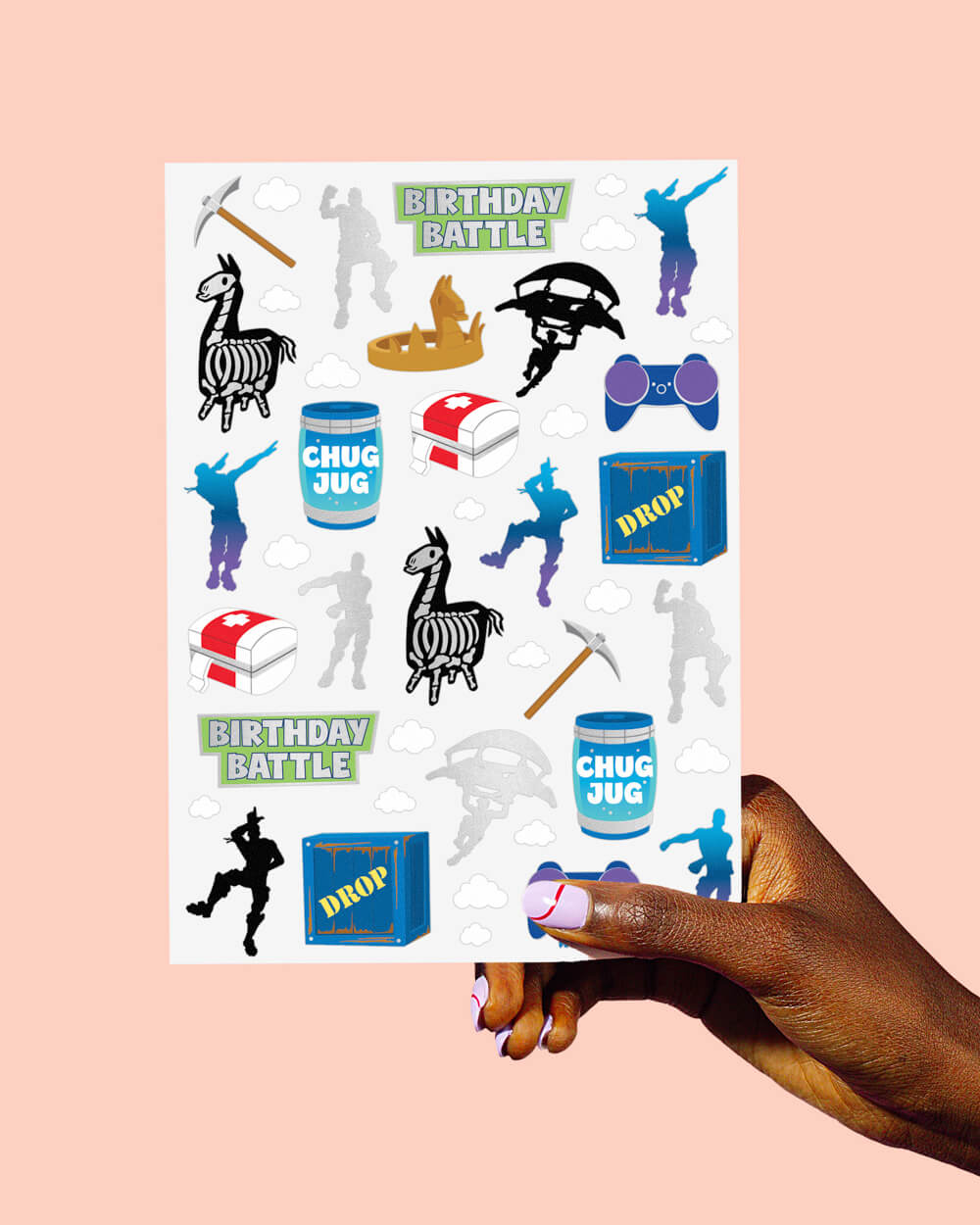 Birthday Battle Tats - 50 Temporary Tattoos