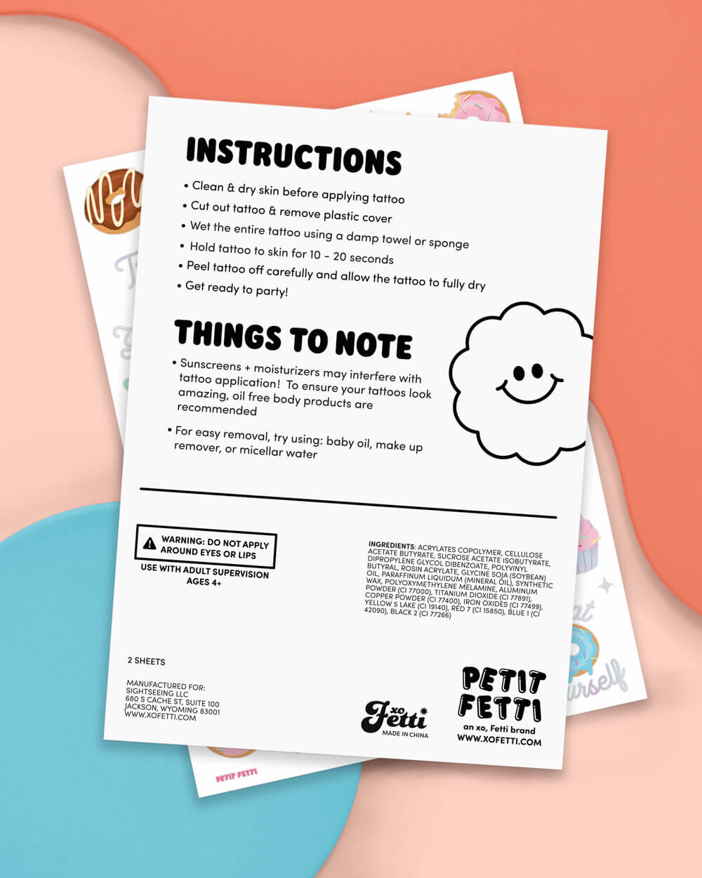 Too Sweet Tats - 48 Foil Temporary Tattoos