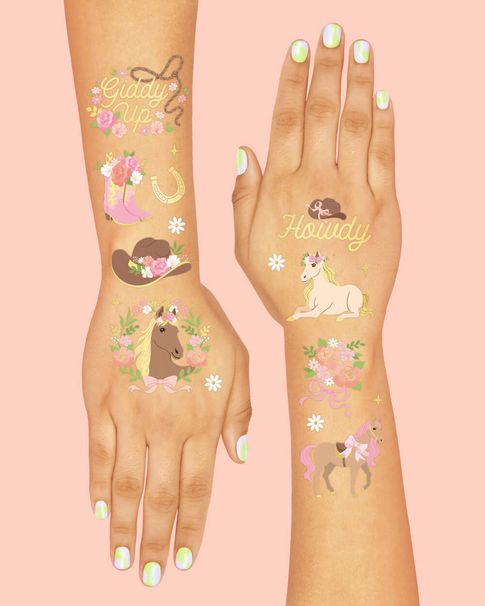 Horse Girl Tattoos - 52 Temporary Tattoos
