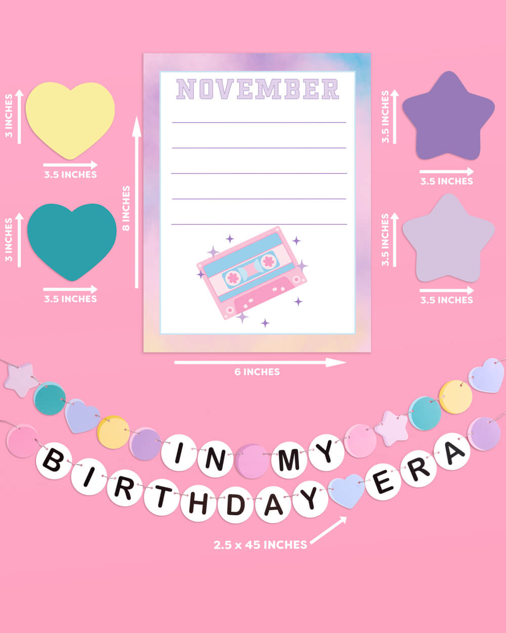 Bday Era Classroom Set - 18 Bulletin Board Pieces
