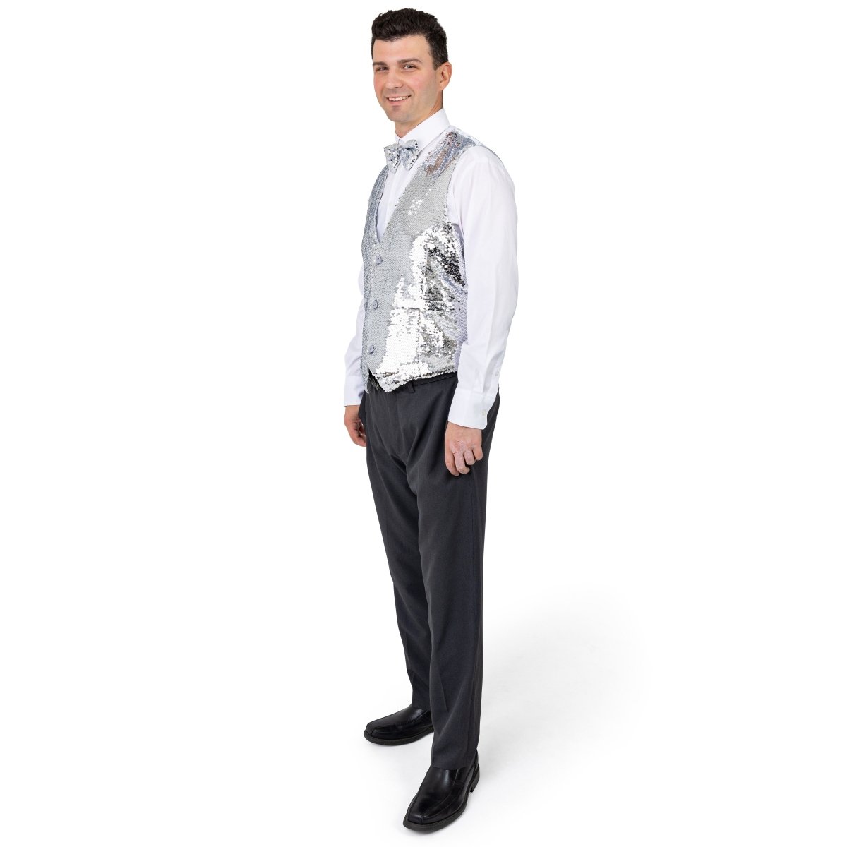 Sequin Vest With Bowtie - Adults