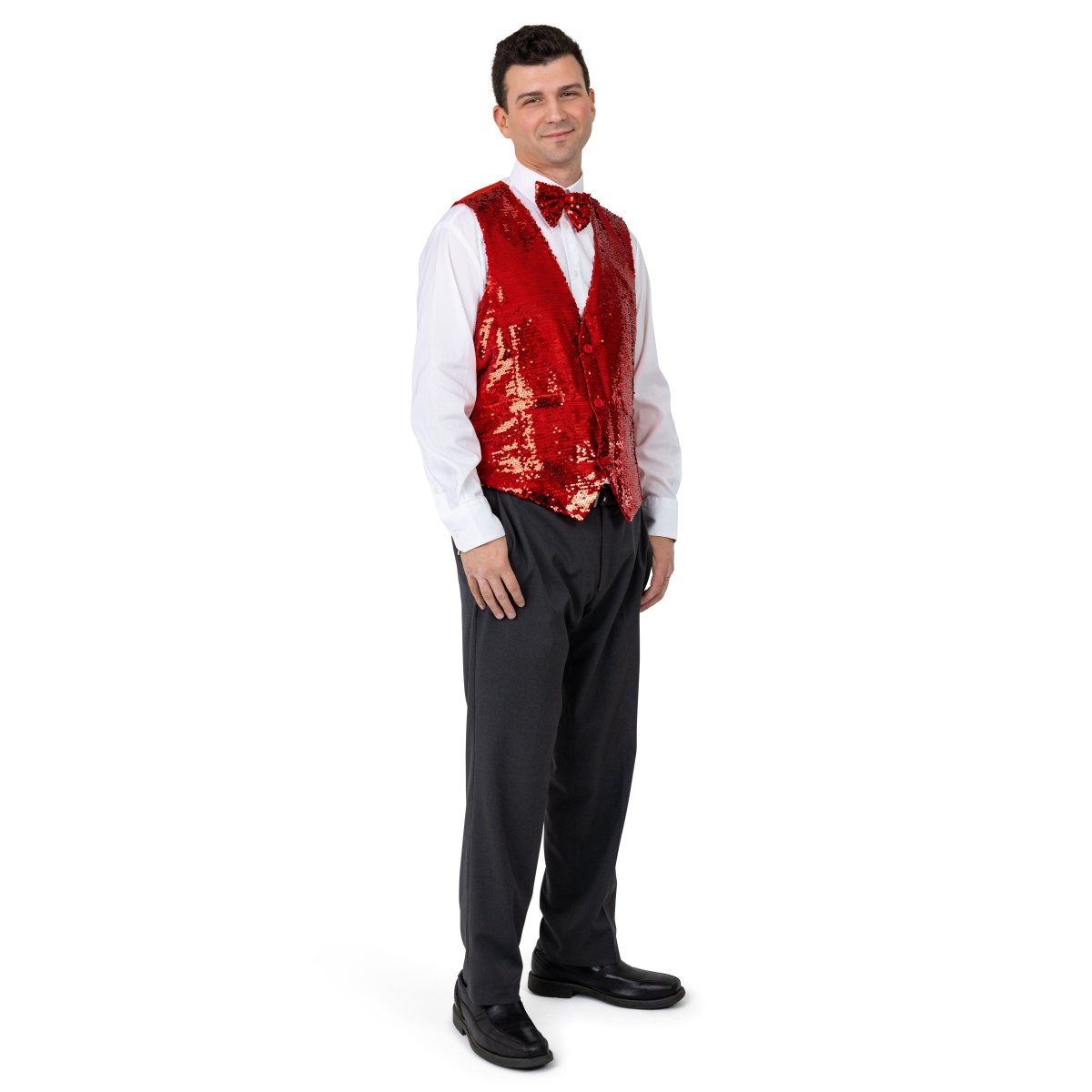 Sequin Vest With Bowtie - Adults