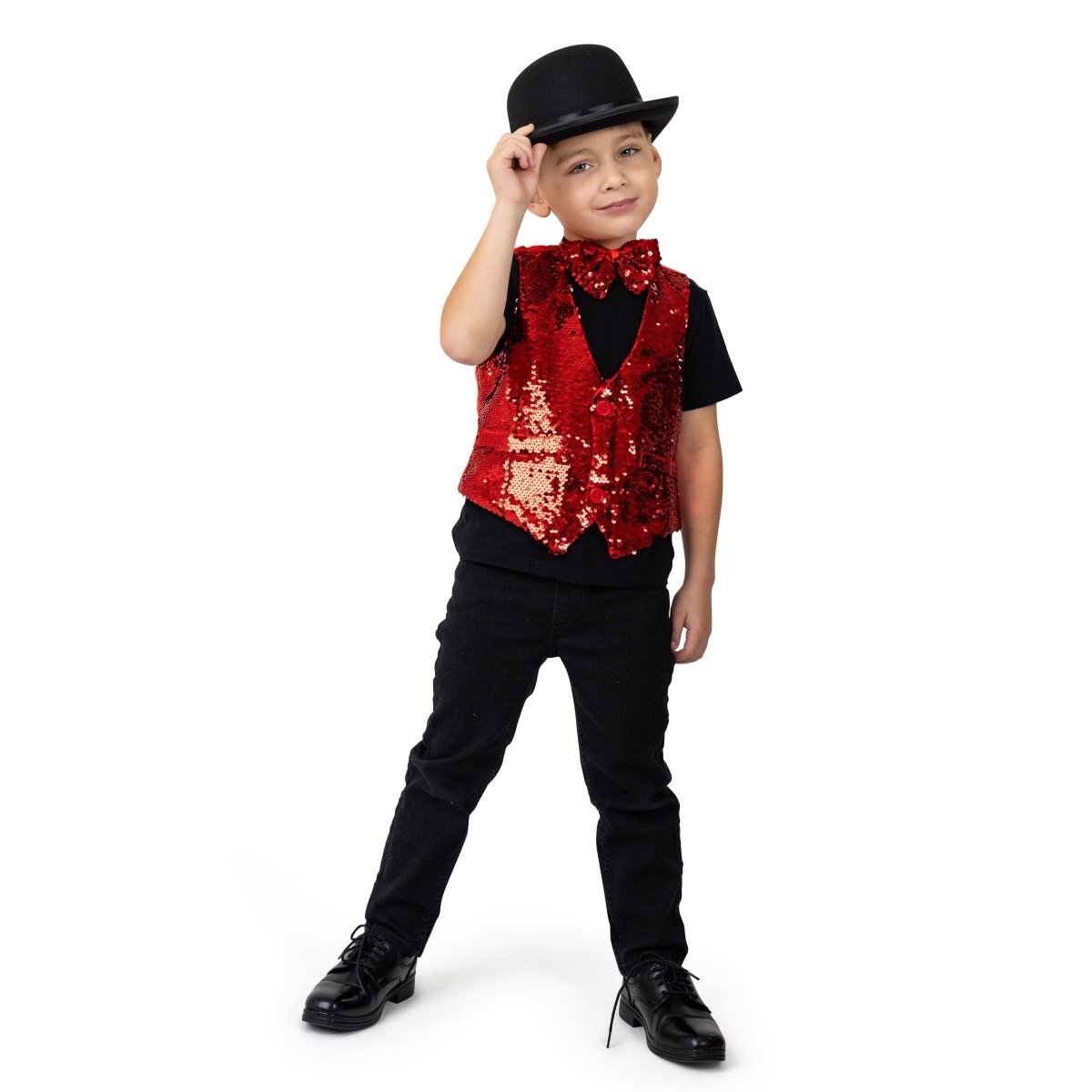 Sequin Vest With Bowtie - Kids