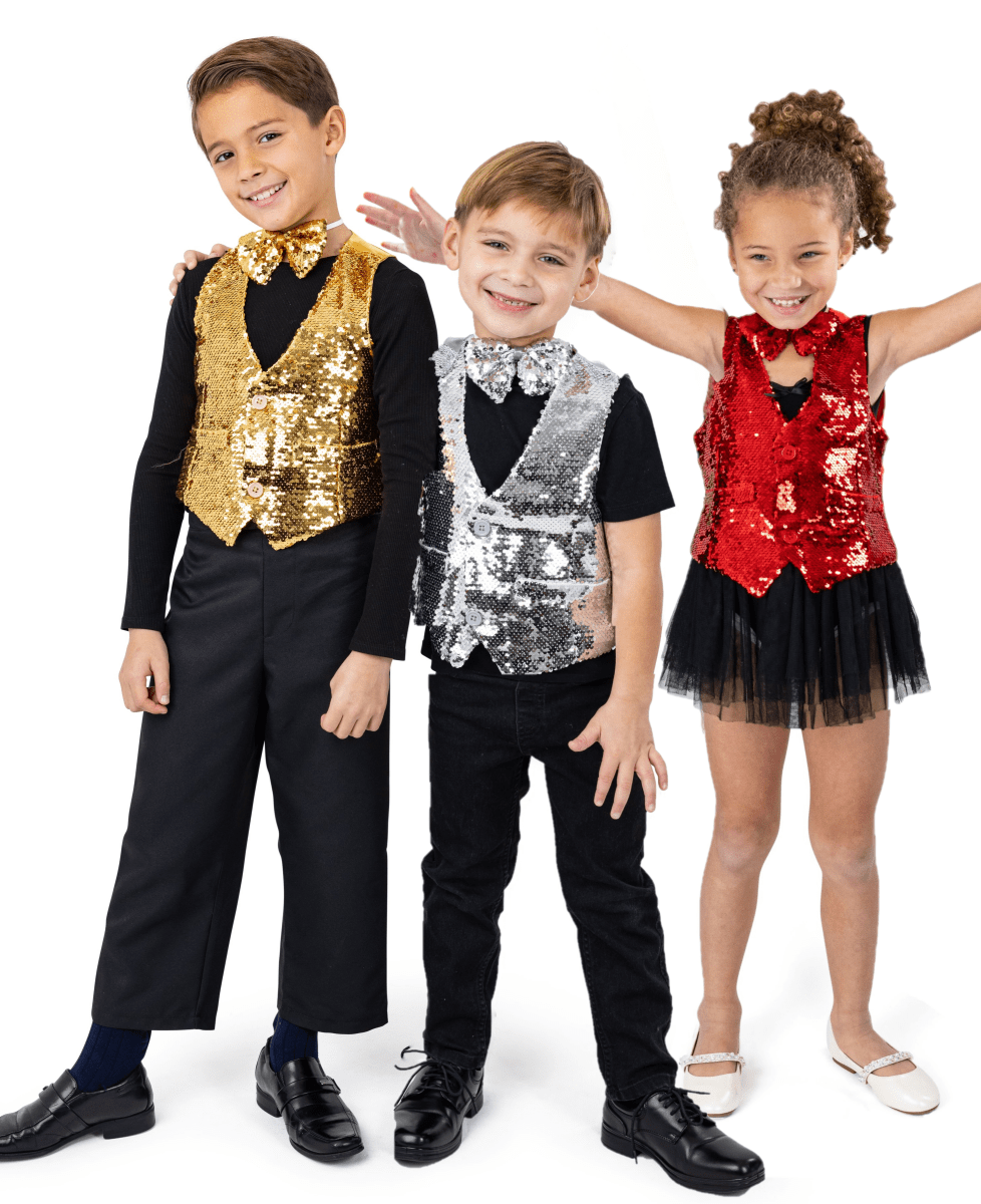 Sequin Vest With Bowtie - Kids