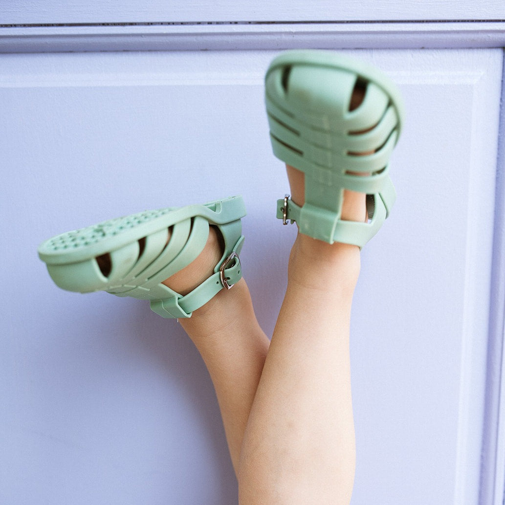 Toddler Jelly Sandals in Green Mint - Mint Hill