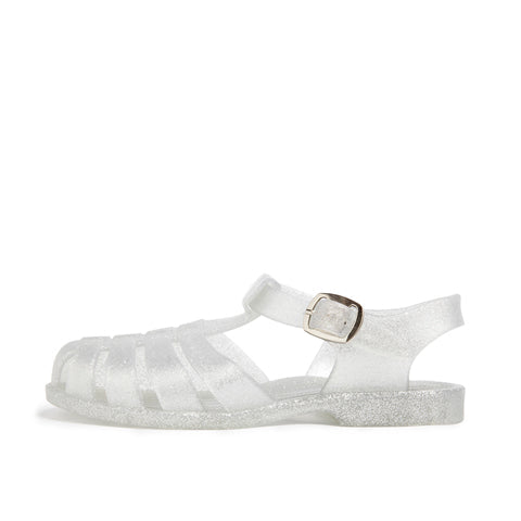 Toddler Jelly Sandals in Silver - It's A Sign