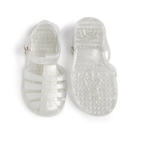 Toddler Jelly Sandals in Silver - It's A Sign