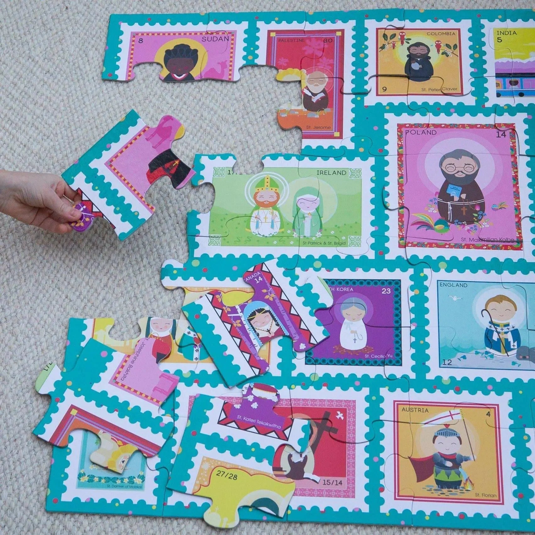 Saint Stamps Giant Floor Puzzle 24" X 36"