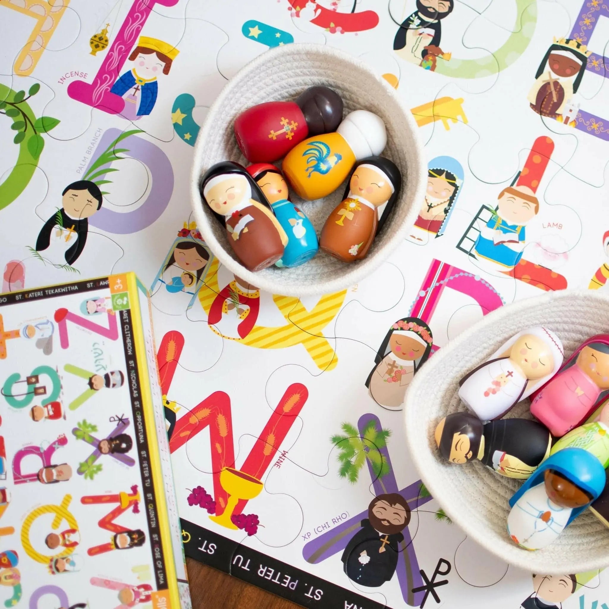 Saints & Symbols Alphabet Giant Floor Puzzle 24" X 36"