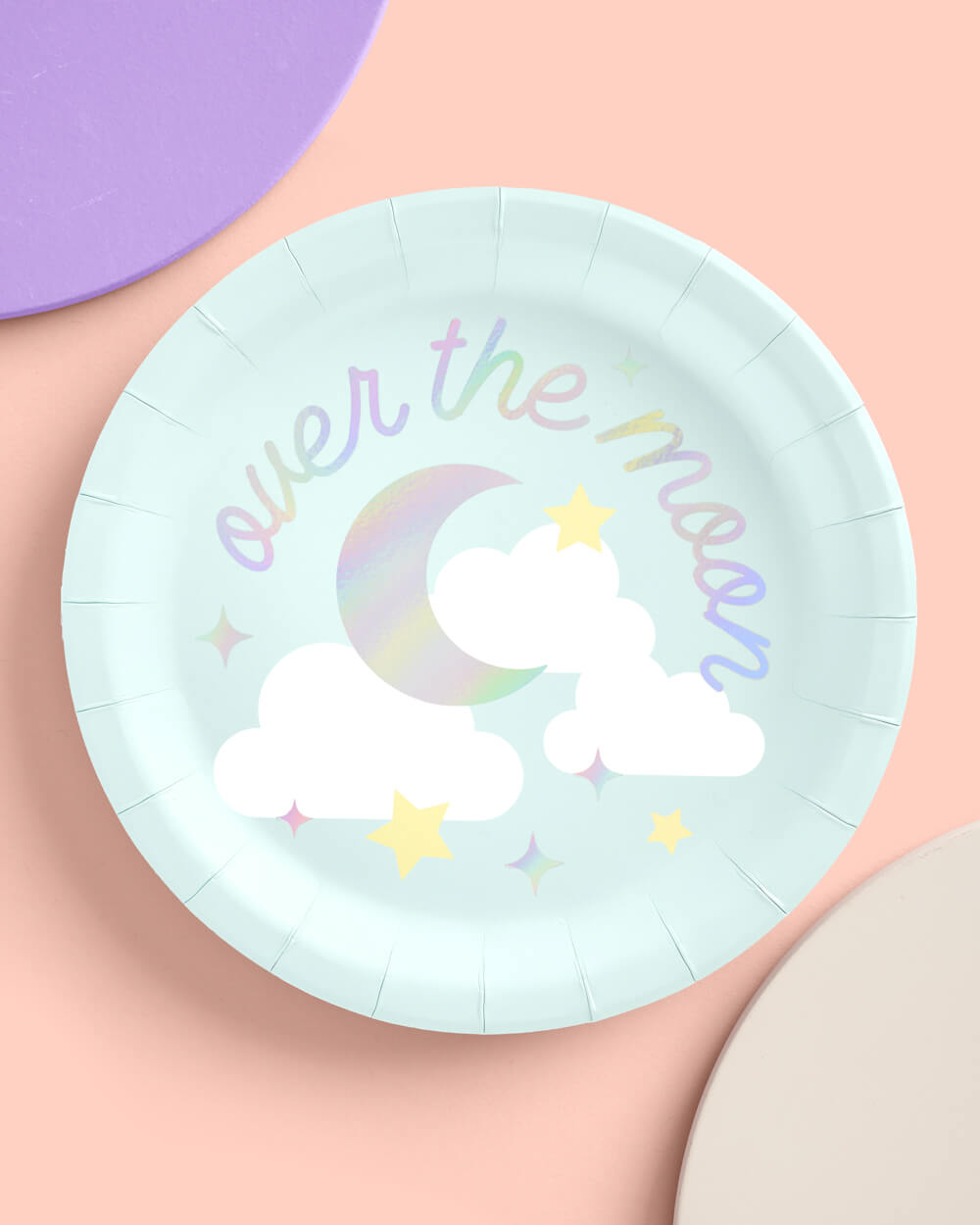 Over The Moon Plates - 25 Paper Plates