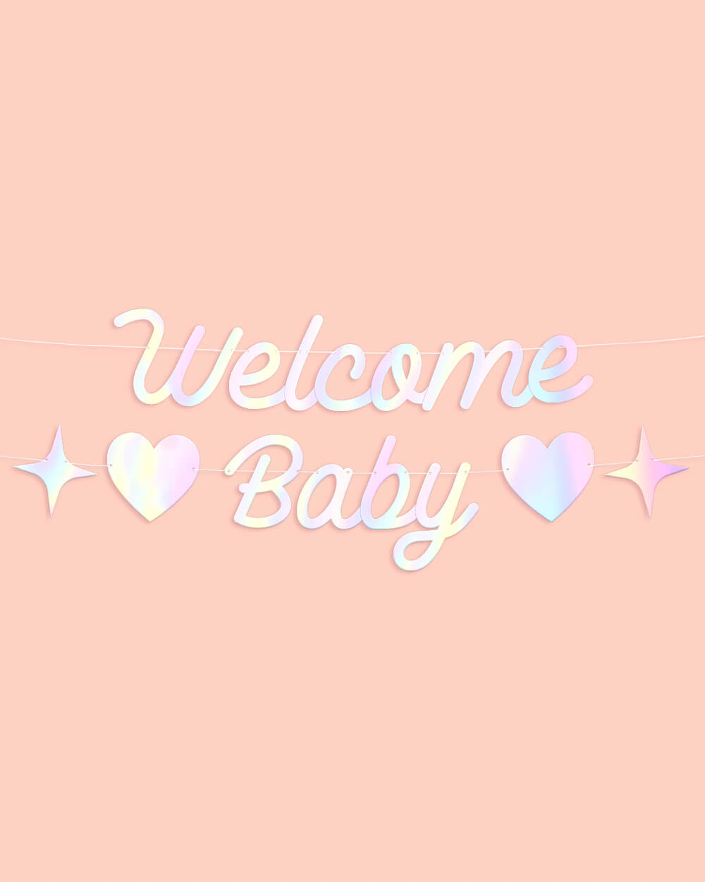 Welcome Baby Banner - Iridescent Foil Banner