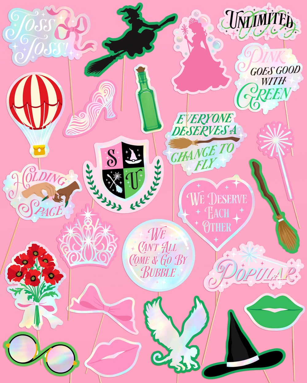 Holding Space Props - 24 Pc. Photo Booth Set