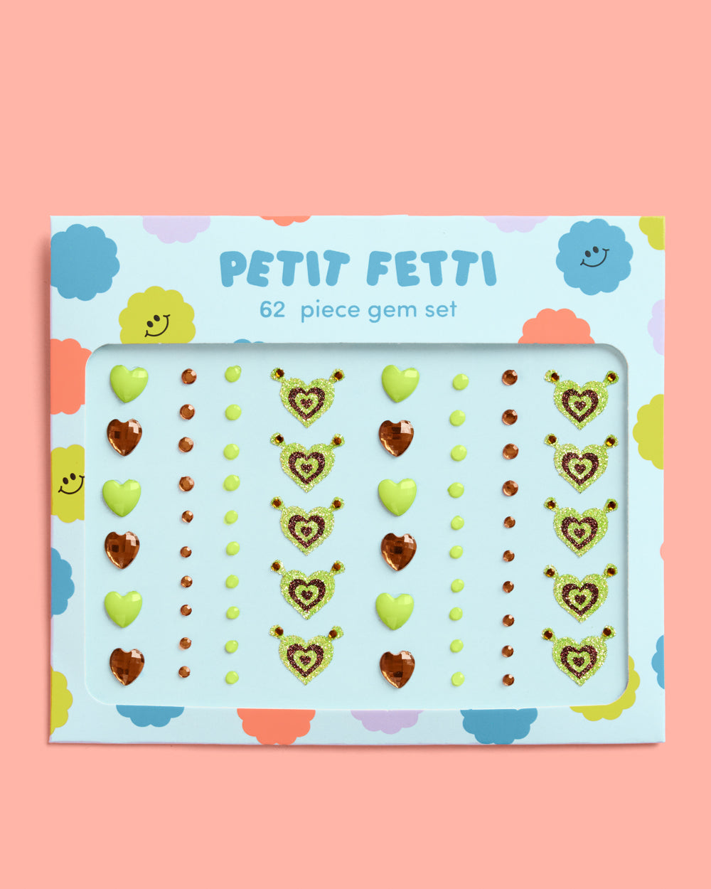 Swamp Girl Gem Set - 62 Adhesive Face Gems