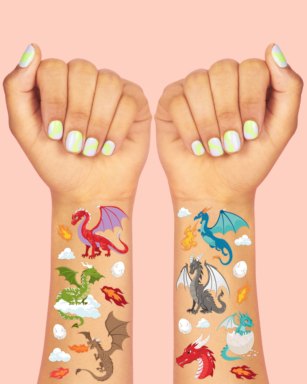 Fire Breather Tats - 40 Foil Temporary Tattoos