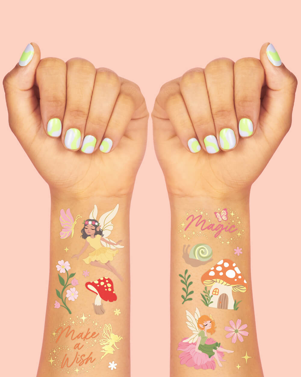 Woodland Fairy Tats - 84 Foil Temporary Tattoos