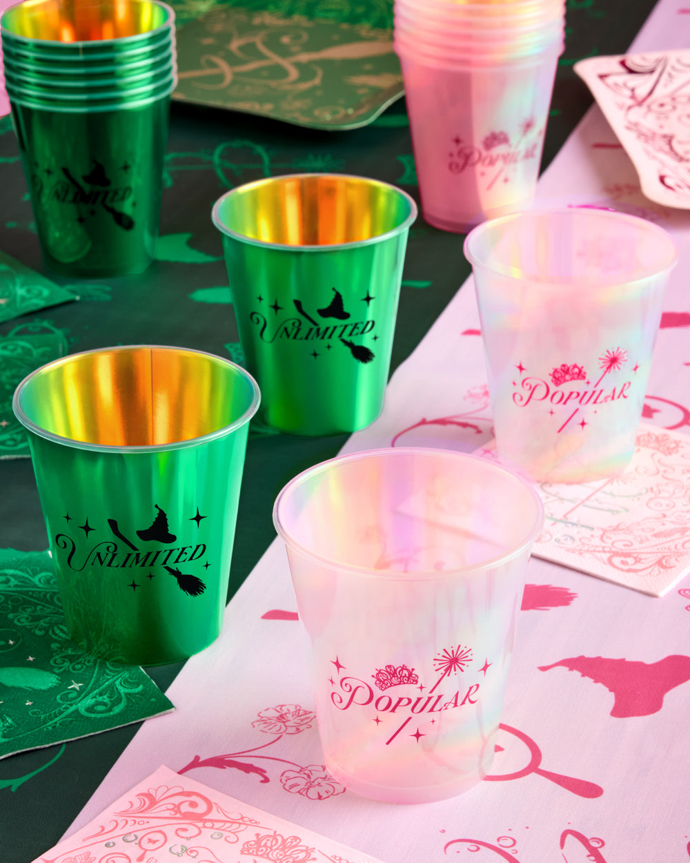 Emerald City Cups - 16 Plastic Cups