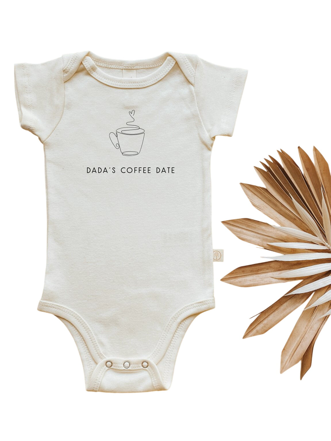 Dada's Coffee Date Organic Baby Bodysuit Short Sleeve
