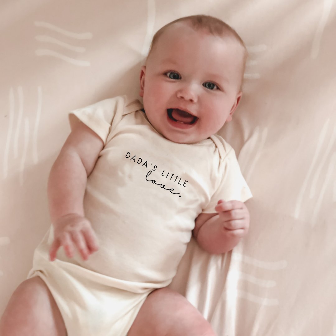 Dada's Little Love Organic Cotton Baby Bodysuit Short Sleeve