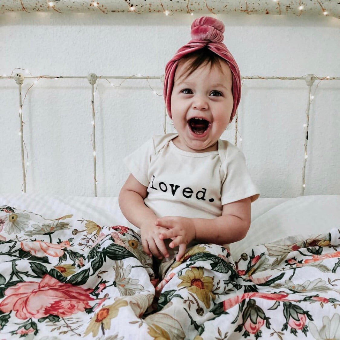 Loved. Organic Cotton Baby Bodysuit Short Sleeve